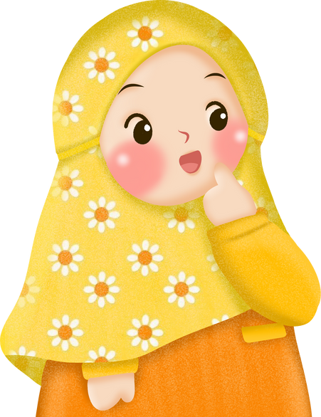 Cute Muslim Girl Illustration