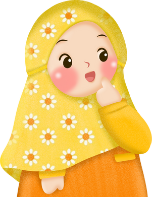 Cute Muslim Girl Illustration